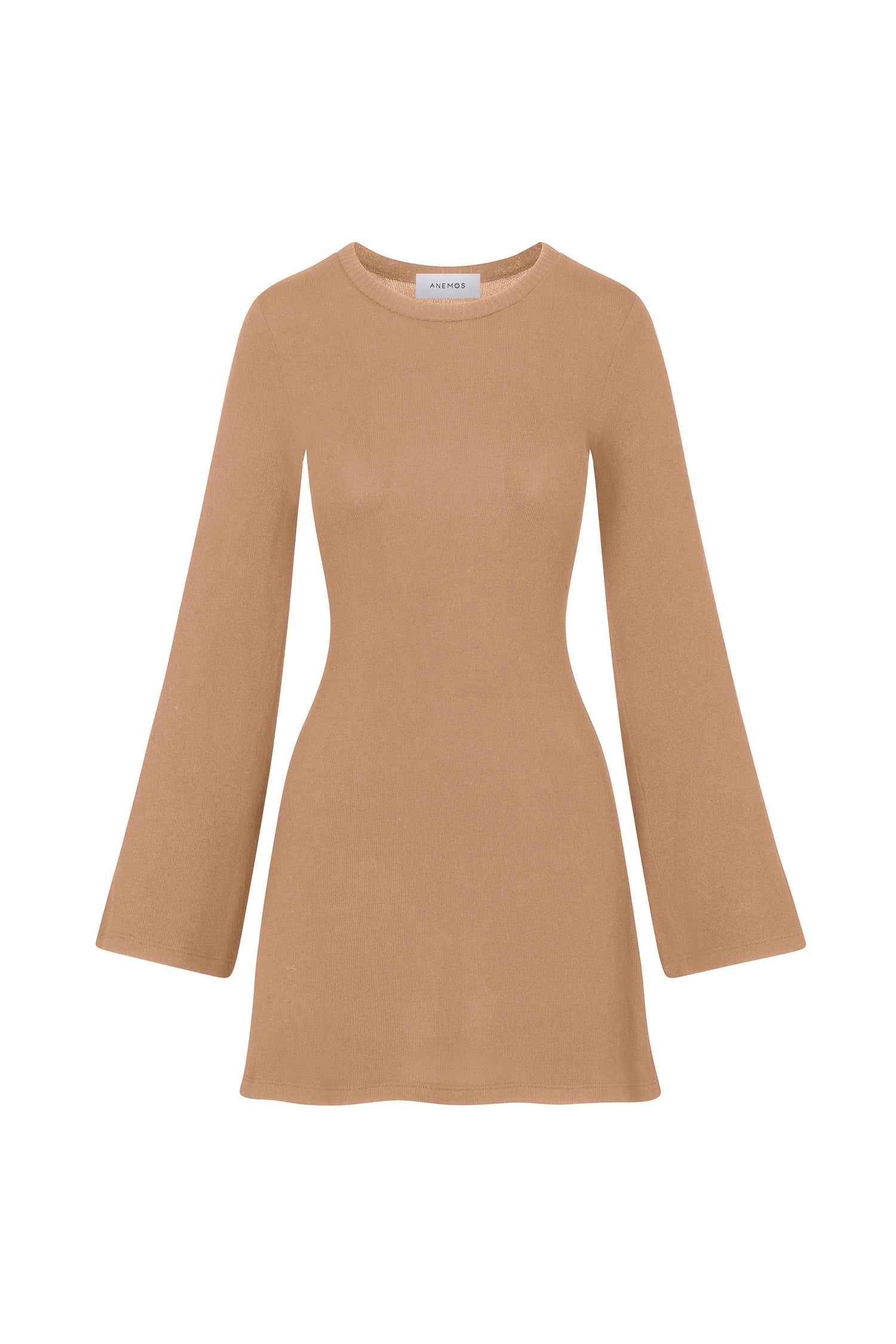 Bell Sleeve Mini Dress in Tencel Knit