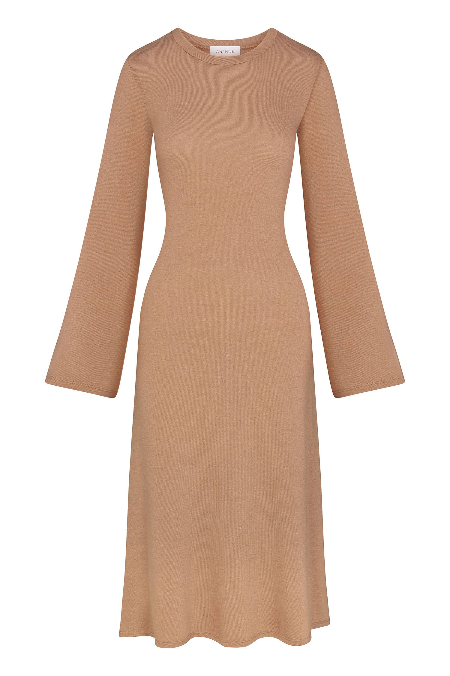 Bell Sleeve Midi Dress in Tencel Knit