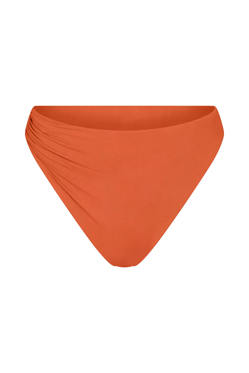 Draped Asymmetric Midi Bikini Bottom
