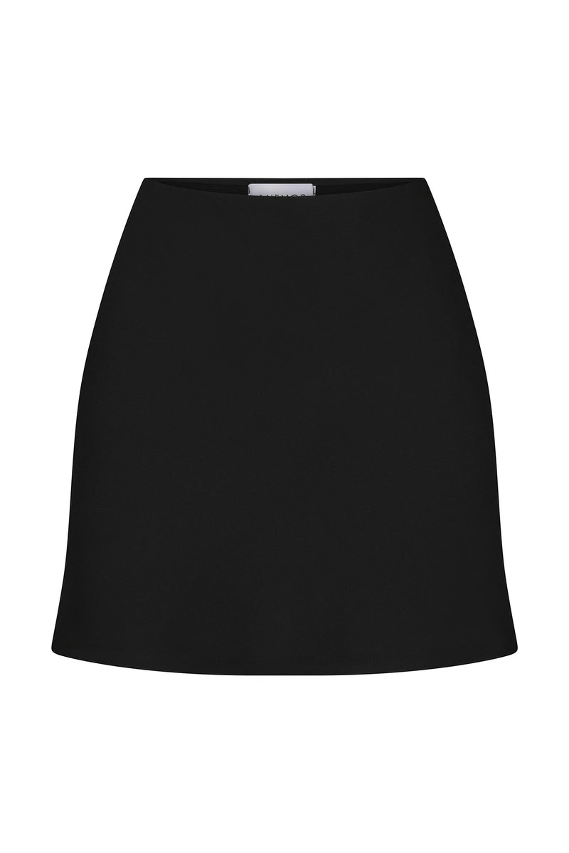 Bias-Cut Mini Skirt in Matte Crepe