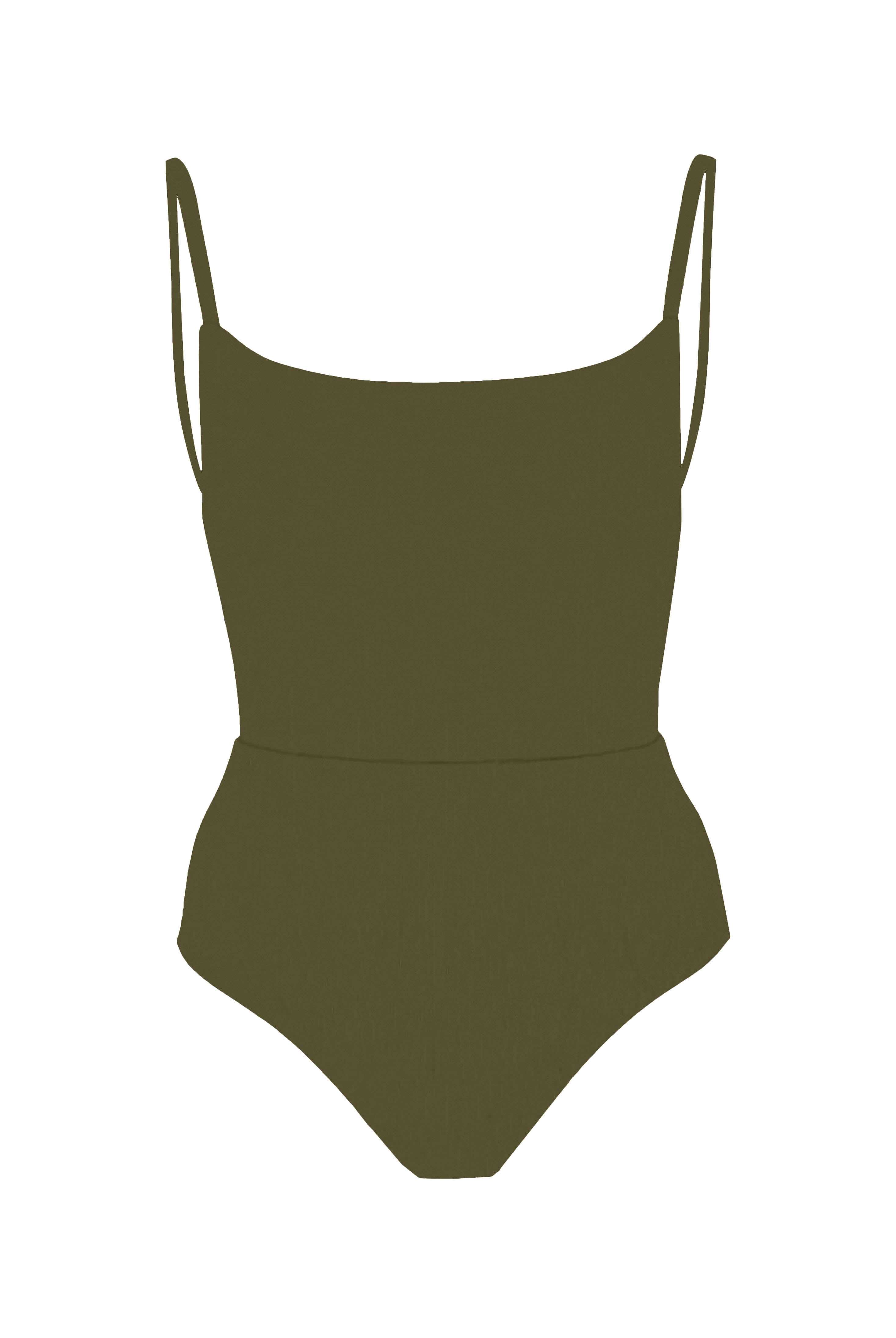 Square Neck Open Back One-Piece