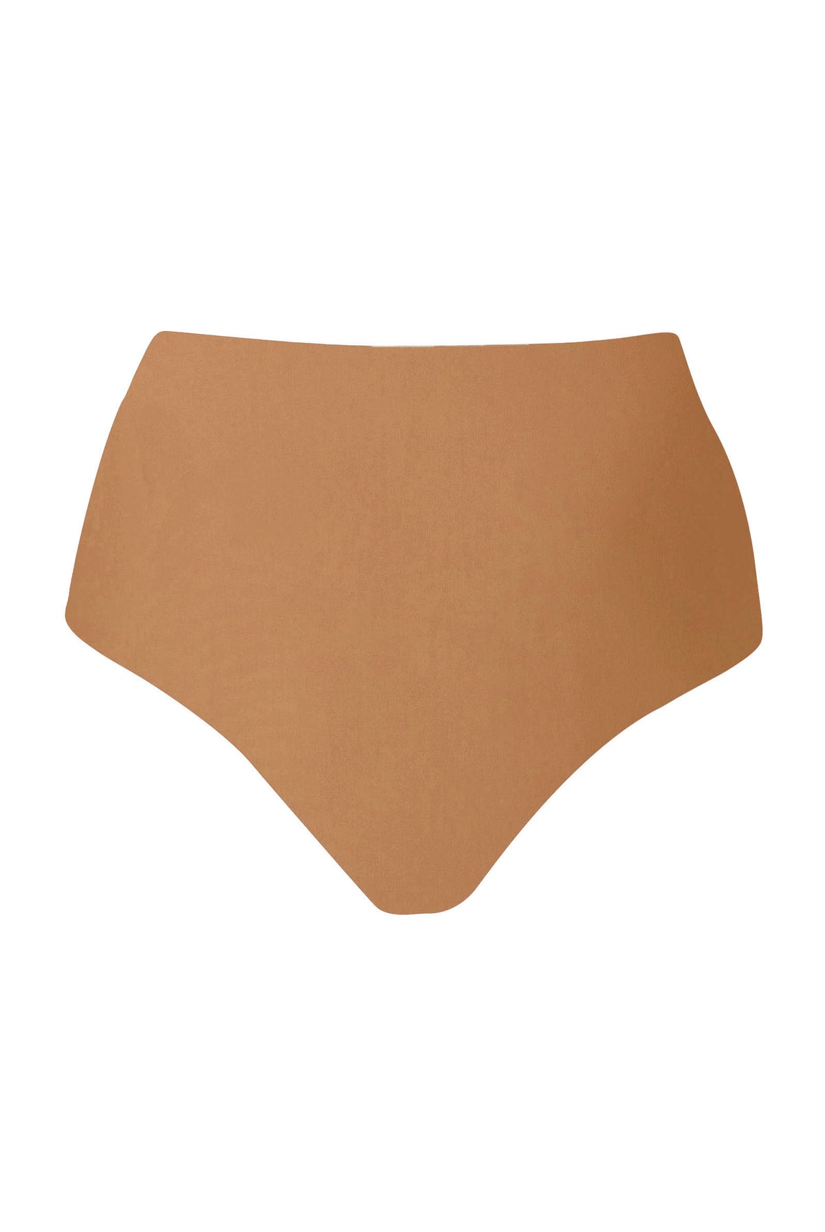 High-Waist Bikini Bottom Azure on White Background