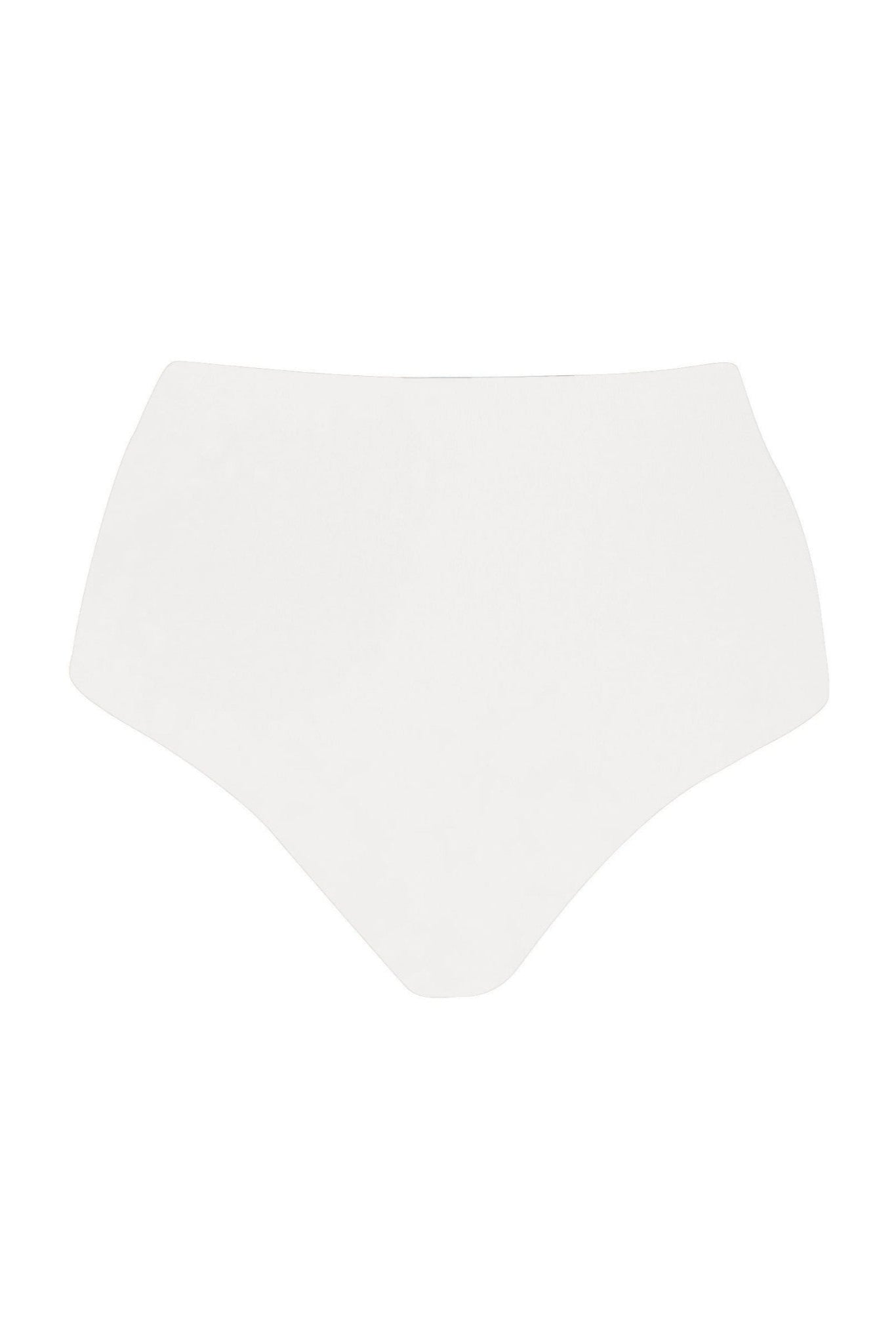 High-Waist Bikini Bottom White on White Background
