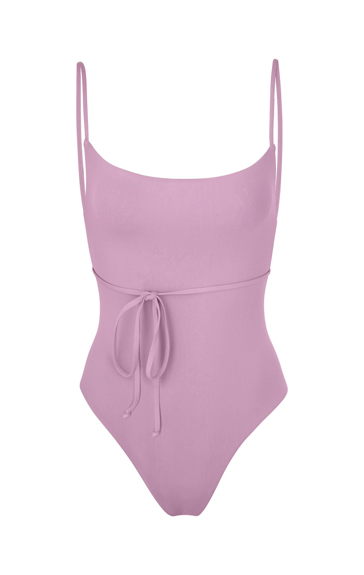 K.M. Tie One-Piece Orchid on White Background