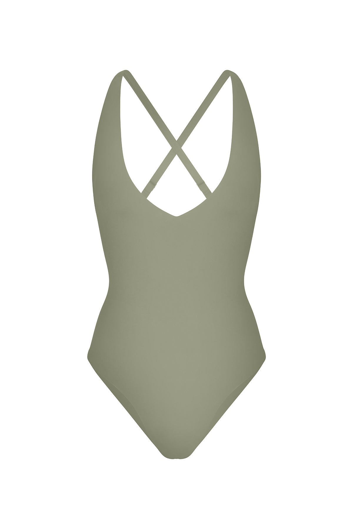 Plunging One-Piece Laurel on white background