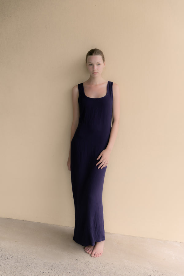 Hume Tank Maxi Dress in Stretch Twill