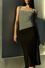 Rey Bias-Cut Skirt in Stretch Twill