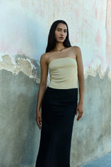Rey Bias-Cut Skirt in Stretch Twill
