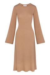 Bell Sleeve Midi Dress in Tencel Knit