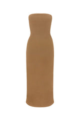 Strapless Tie Back Dress in Stretch Cupro