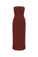 The Strapless Tie Back Dress in Stretch Cupro