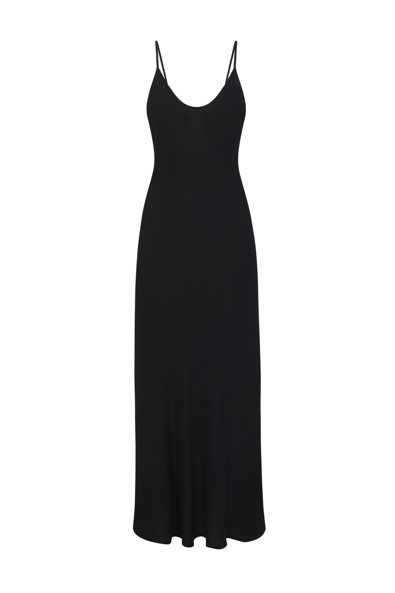 The Harlow Bias Cut Slip Dress in Textured Cupro Blend