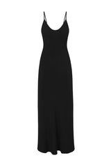 Harlow Bias Cut Slip Dress in Stretch Cupro