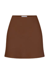 The Bias-Cut Mini Skirt in Matte Crepe