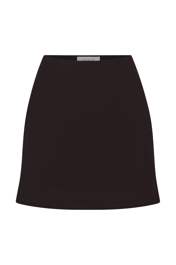 Bias-Cut Mini Skirt in Stretch Cupro