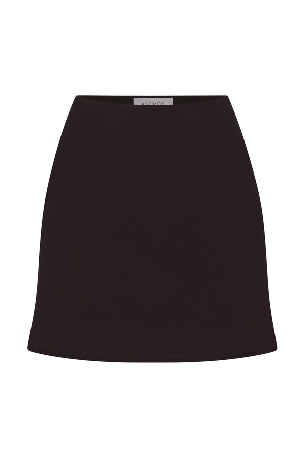 The Bias-Cut Mini Skirt in Stretch Cupro