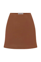 Bias-Cut Mini Skirt in Stretch Cupro