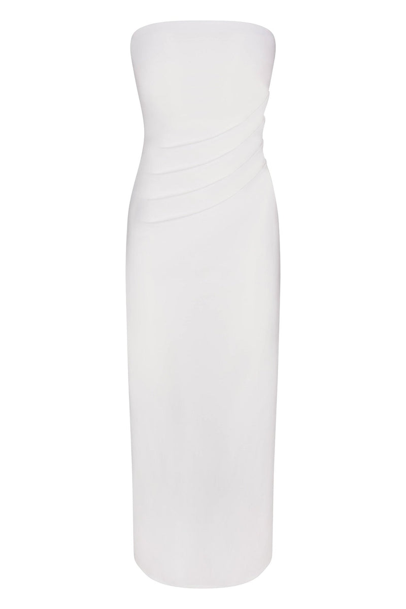 strapless cotton maxi dress Anemos the Sunset Arrival Strapless Cotton Maxi Dress was made for moments that deserve a little drama Sweetness To Spare Pink Fruit