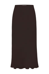 The Rey Bias-Cut Skirt in Matte Crepe
