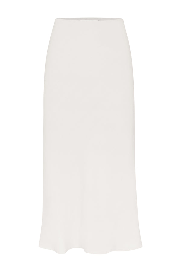 Rey Bias-Cut Skirt in Stretch Twill