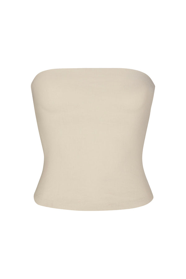 Ritts Strapless Top in Stretch Suiting