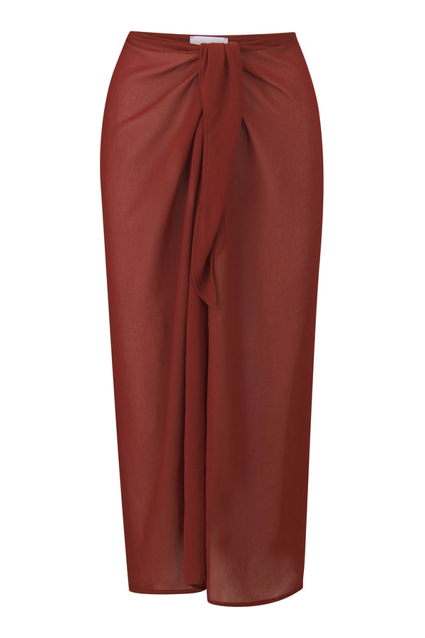 The Wrap Midi Skirt in Sheer Eco-Chiffon