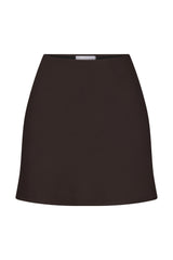 Bias-Cut Mini Skirt in Matte Crepe