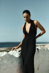 Bond Midi Dress in Stretch Twill