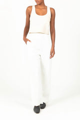 Wide Leg Pant in Stretch Twill