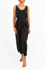 The D.K. Midi Wrap Dress in Linen Cupro