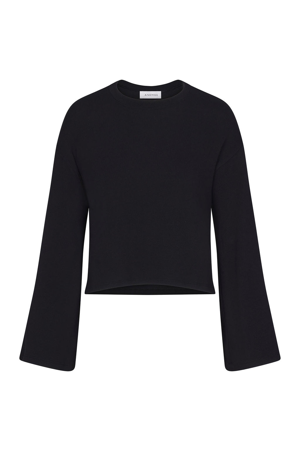 トップス Mame BlackSpotsPatternKnittedCroppedTop BELL-SLEEVE-BOXY-CROP-TOP-