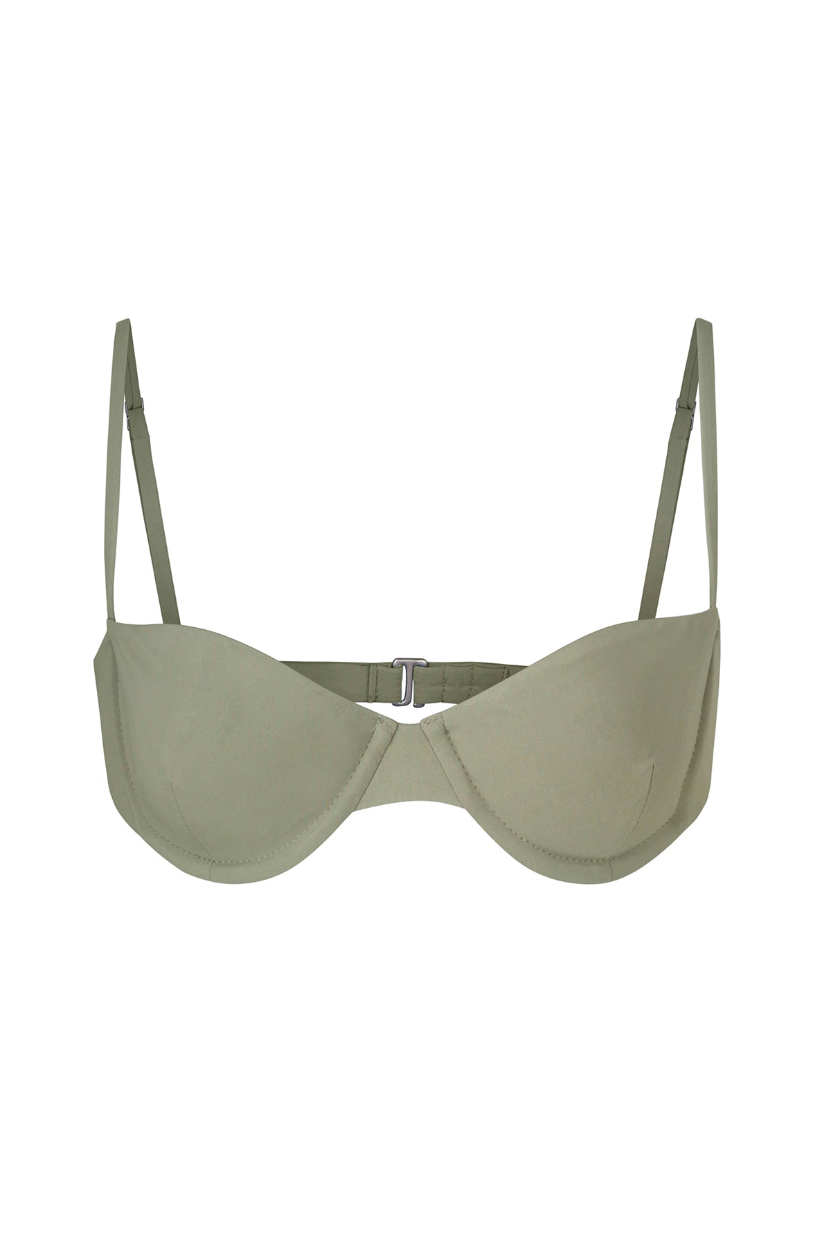 Balconette Underwire Bikini Top Laurel on White Background