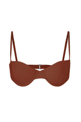 Balconette Underwire Bikini Top Sienna on White Background