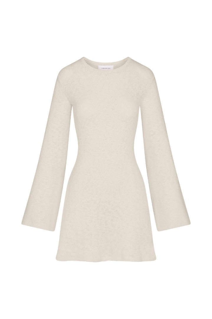 white bell sleeve mini dress in Crochet Knit Size (Select by Height):In Stock: Height 48''-50''/122cm-128cm (Age 7-8) Print Name:MIDSUMMER MASTERPIECE Women'S Fall Long Sleeve 34 Waist