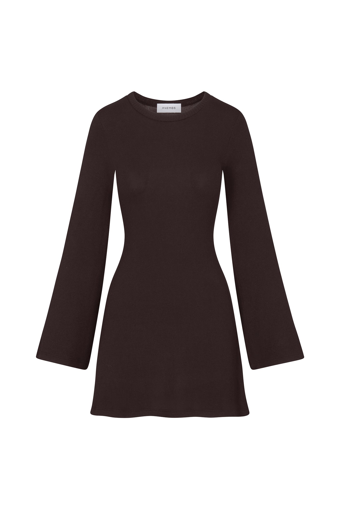 Anemos | Bell Sleeve Mini Dress in Modal Knit Black / L Anemos | Bell Sleeve Mini Dress in Modal Knit Black / L