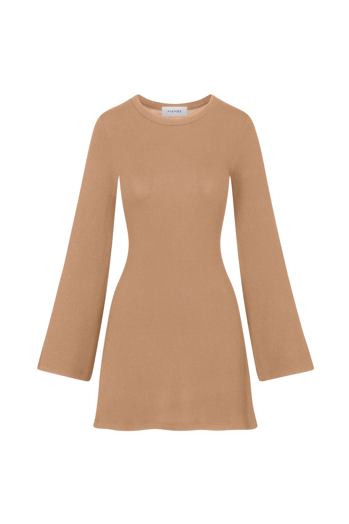 Bell Sleeve Mini Dress in Tencel Knit
