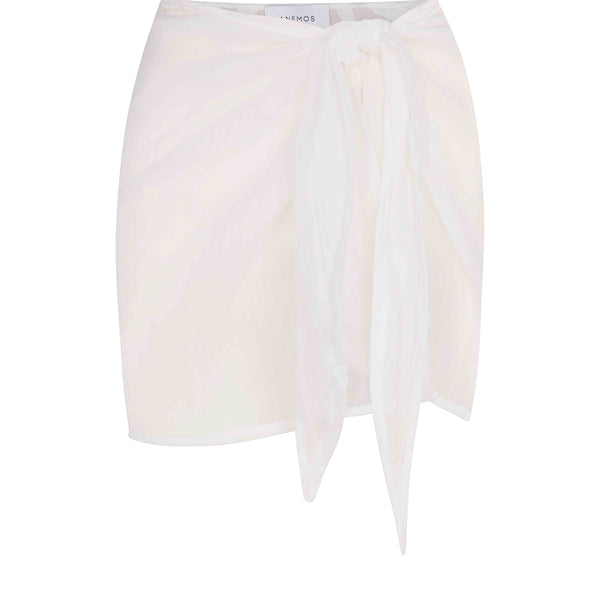 Wrap Mini Skirt Cover Up in Woven Bamboo Cotton Gauze – Anemos