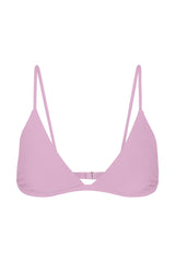 Classic Triangle Bikini Top Orchid on White Background