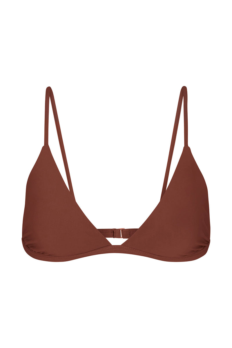 Classic Triangle Bikini Top Sienna on White Background