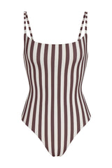 Classic Maillot One-Piece in Vertical Stripes