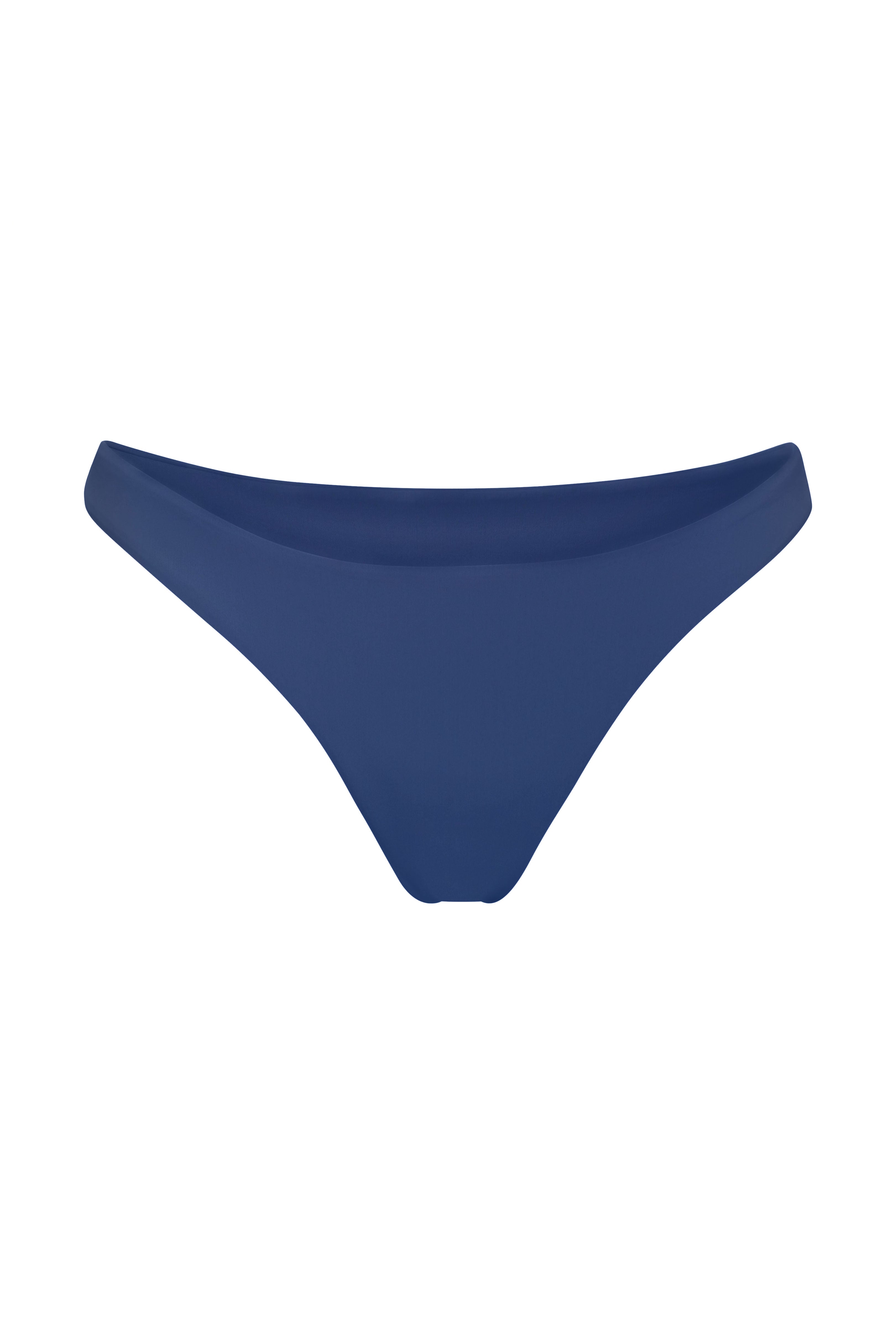 Anemos Eighties High-Cut Bikini Bottom in Azure — '80s-inspired high-cut swim bottom