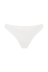 Eighties High-Cut Bikini Bottom White on White Background