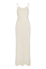 Gisele Maxi Dress in crochet knit, a lightweight and breathable maxi dress with a fitted, body-skimming silhouette.
