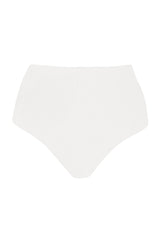 High-Waist Bikini Bottom White on White Background