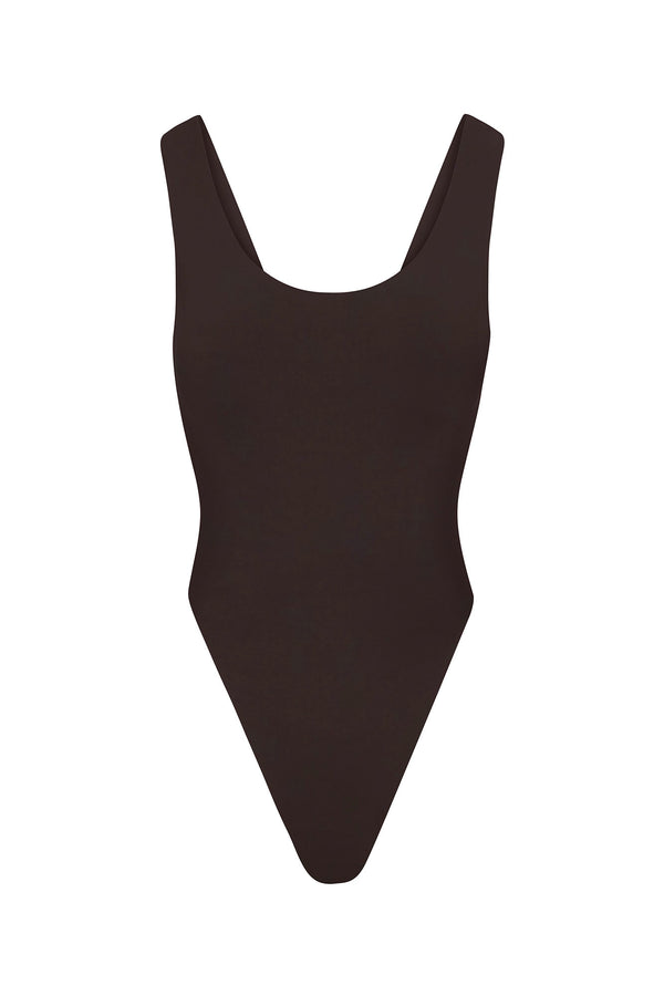 Hume One-Piece Espresso on White Background