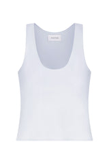 Hume Tank Top in stretch cotton featuring a subtle trapeze silhouette for a lightweight, airy fit.