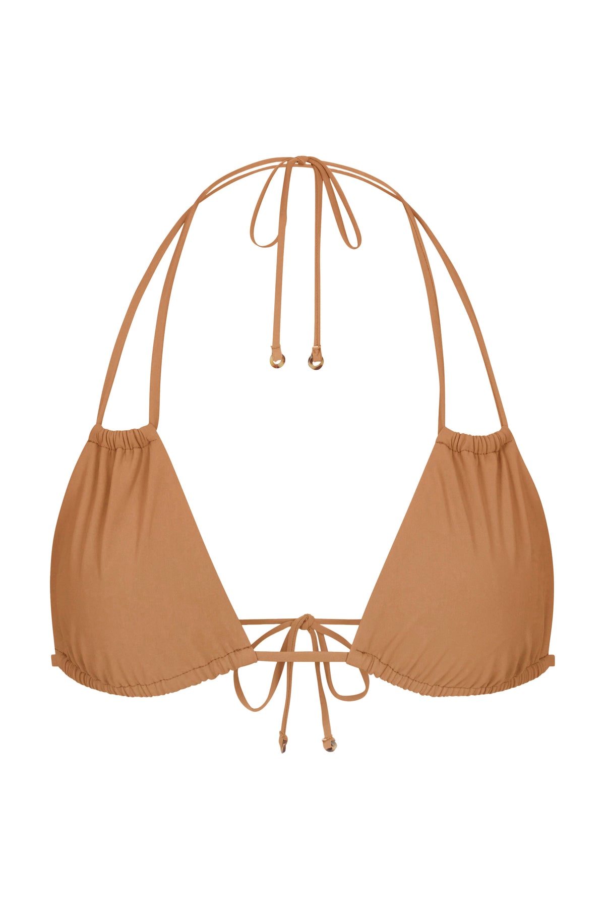 Jane Bikini Top White on Fawn Background