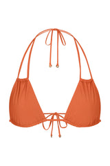 Jane Bikini Top Vintage Orange on white background