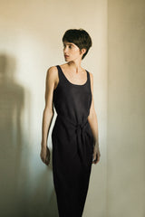 D.K. Midi Wrap Dress in Silky Washed Cupro