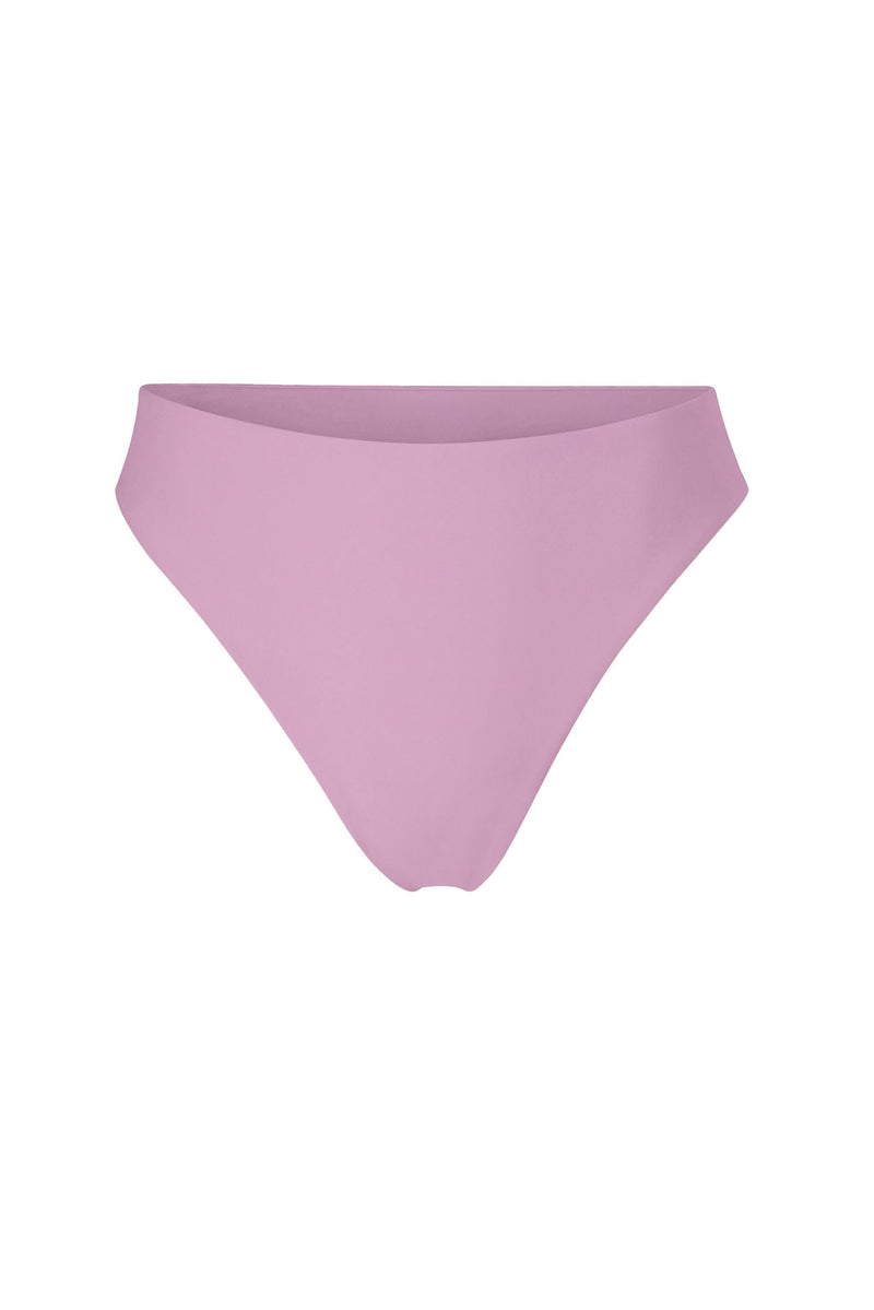 Midi High-Cut Bikini Bottom Orchid on White Background